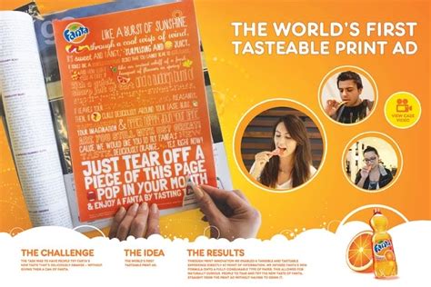 adsoftheworld print|World's First Tastable Print Ad .